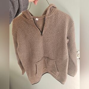 Kids Old Navy Taupe Sherpa Fleece Size XL 14-16